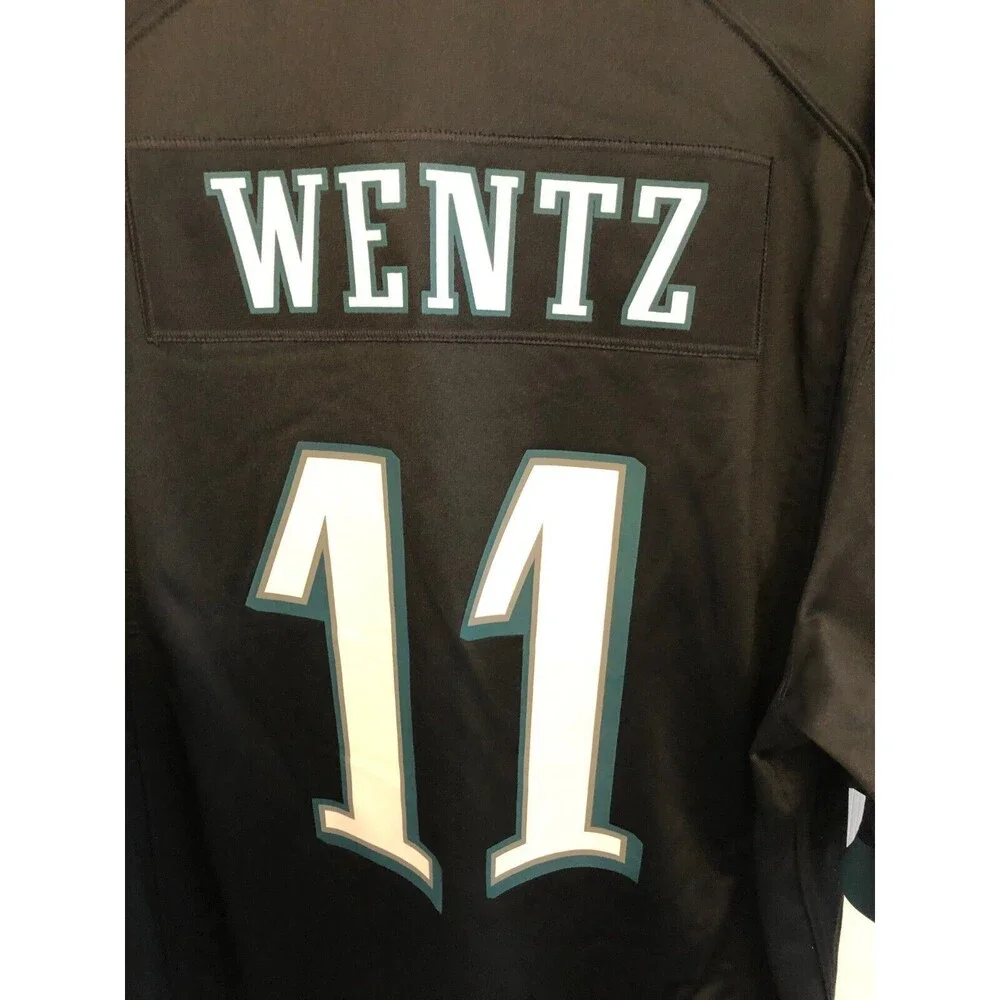 Nike on Field NFL Philadelphia Eagles Carson Wentz #11 Jersey Black/Green New XL